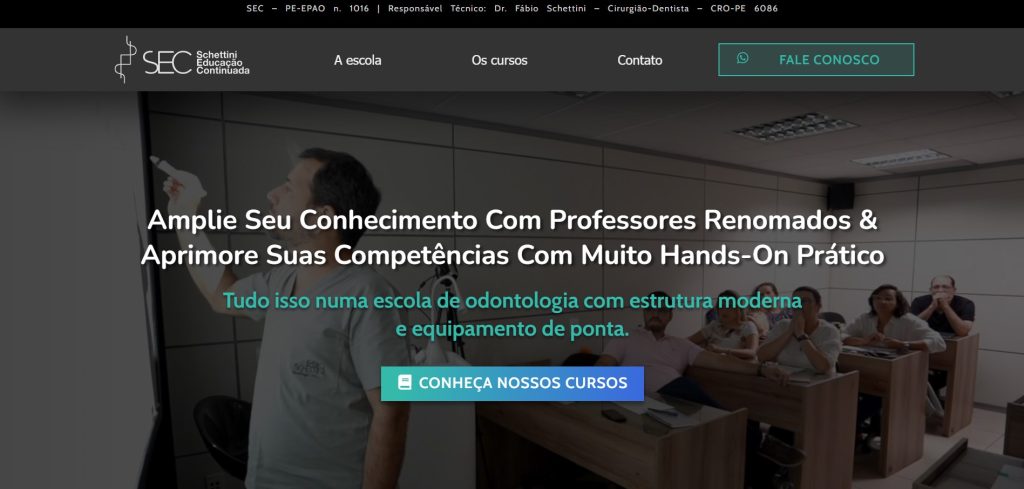 Schettini Educação Continuada SEC Hero Header