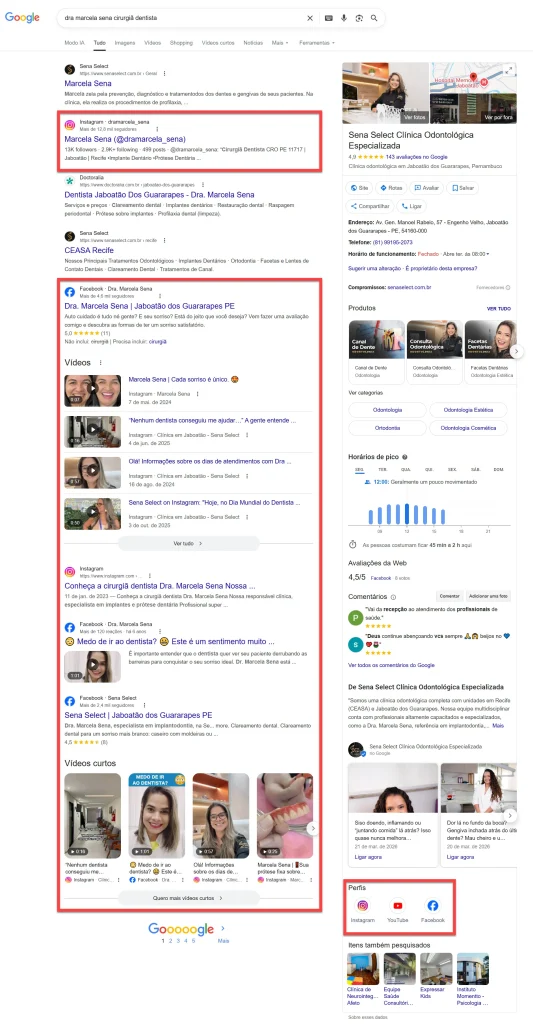 google redes sociais marcela